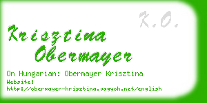krisztina obermayer business card